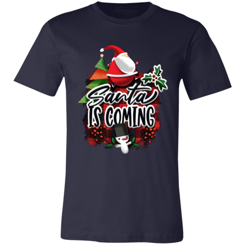 Image of Santa is coming Unisex Jersey Short-Sleeve T-Shirt
