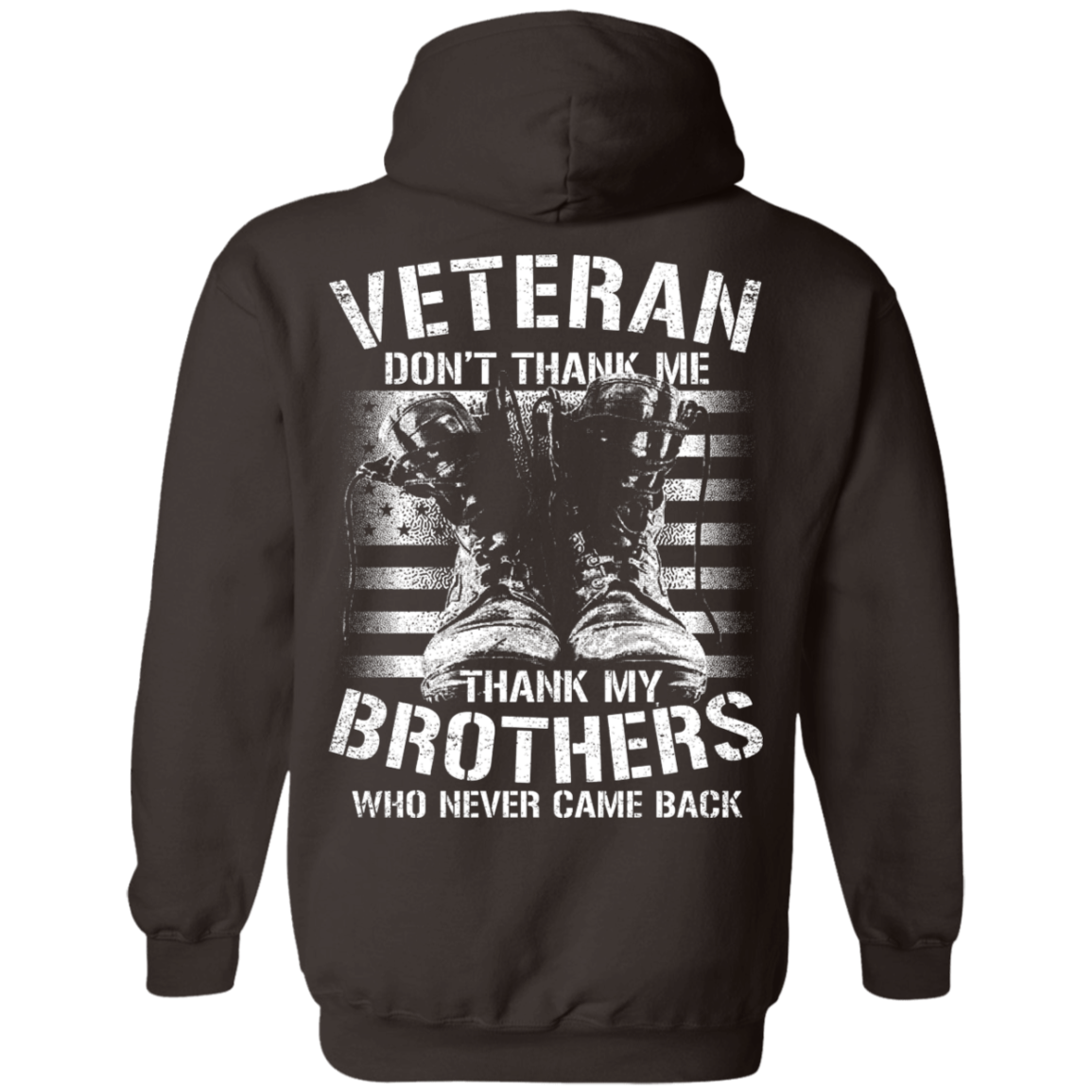 Veteran Design Double Side Printed Pullover Hoodie