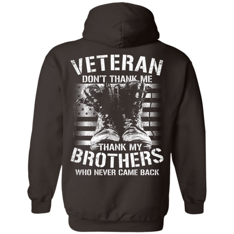 Image of Veteran Design Double Side Printed Pullover Hoodie