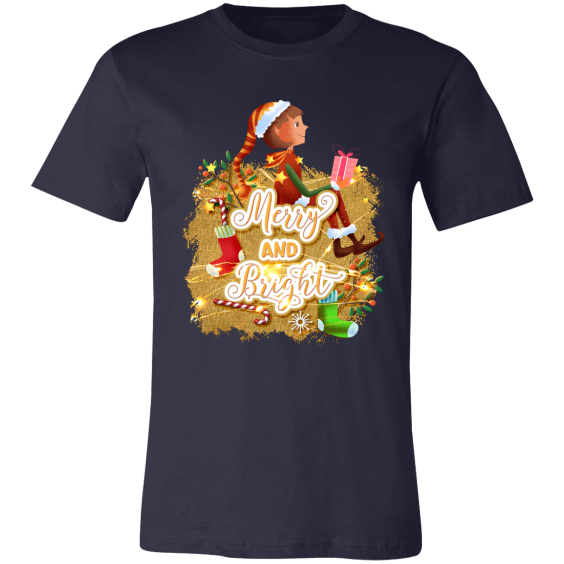 Merry And Bright  Unisex Jersey Short-Sleeve T-Shirt