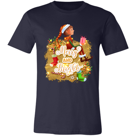 Image of Merry And Bright  Unisex Jersey Short-Sleeve T-Shirt