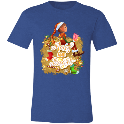 Image of Merry And Bright  Unisex Jersey Short-Sleeve T-Shirt