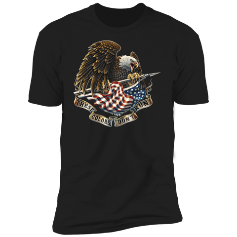 Image of Bald Eagle American Flag Premium Short Sleeve T-Shirt