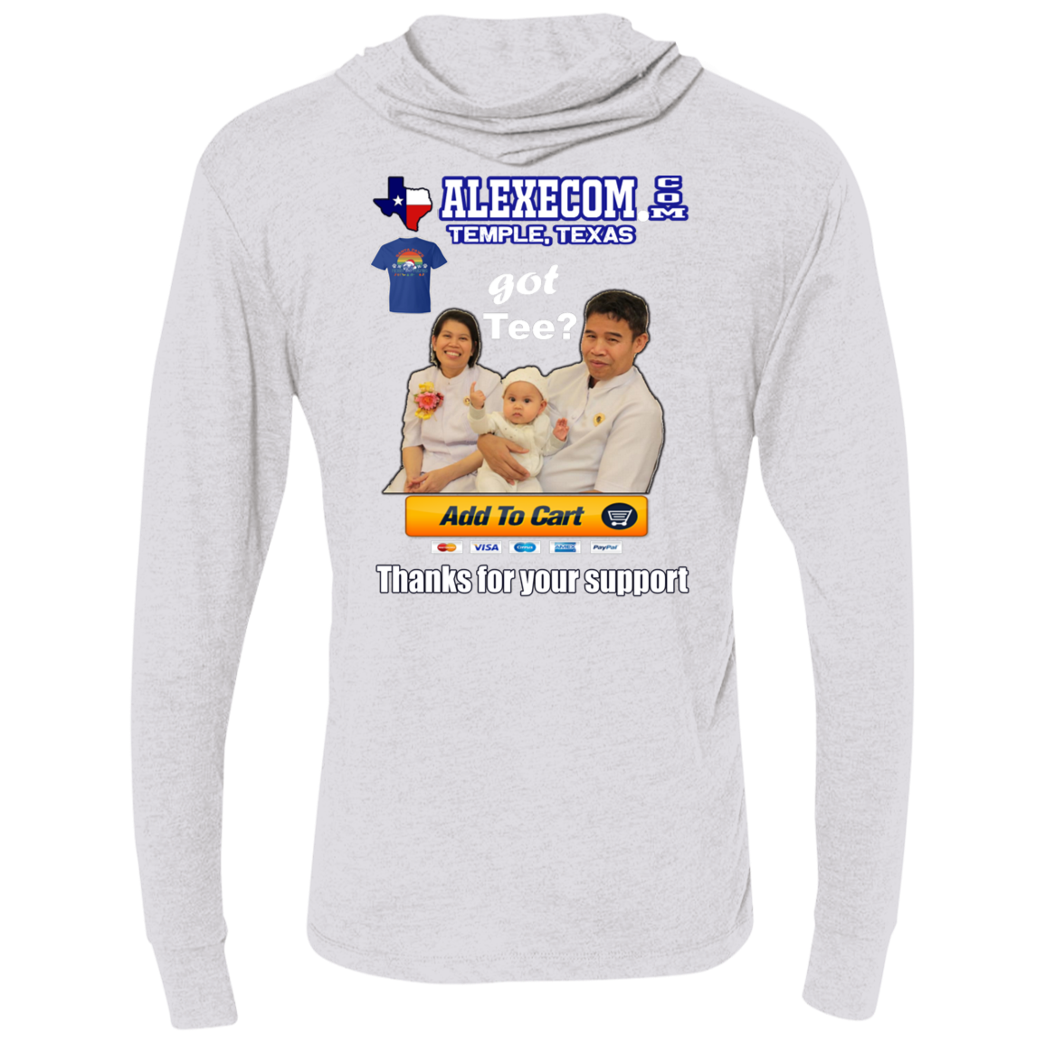 Alexecom Ad Unisex Triblend LS Hooded T-Shirt