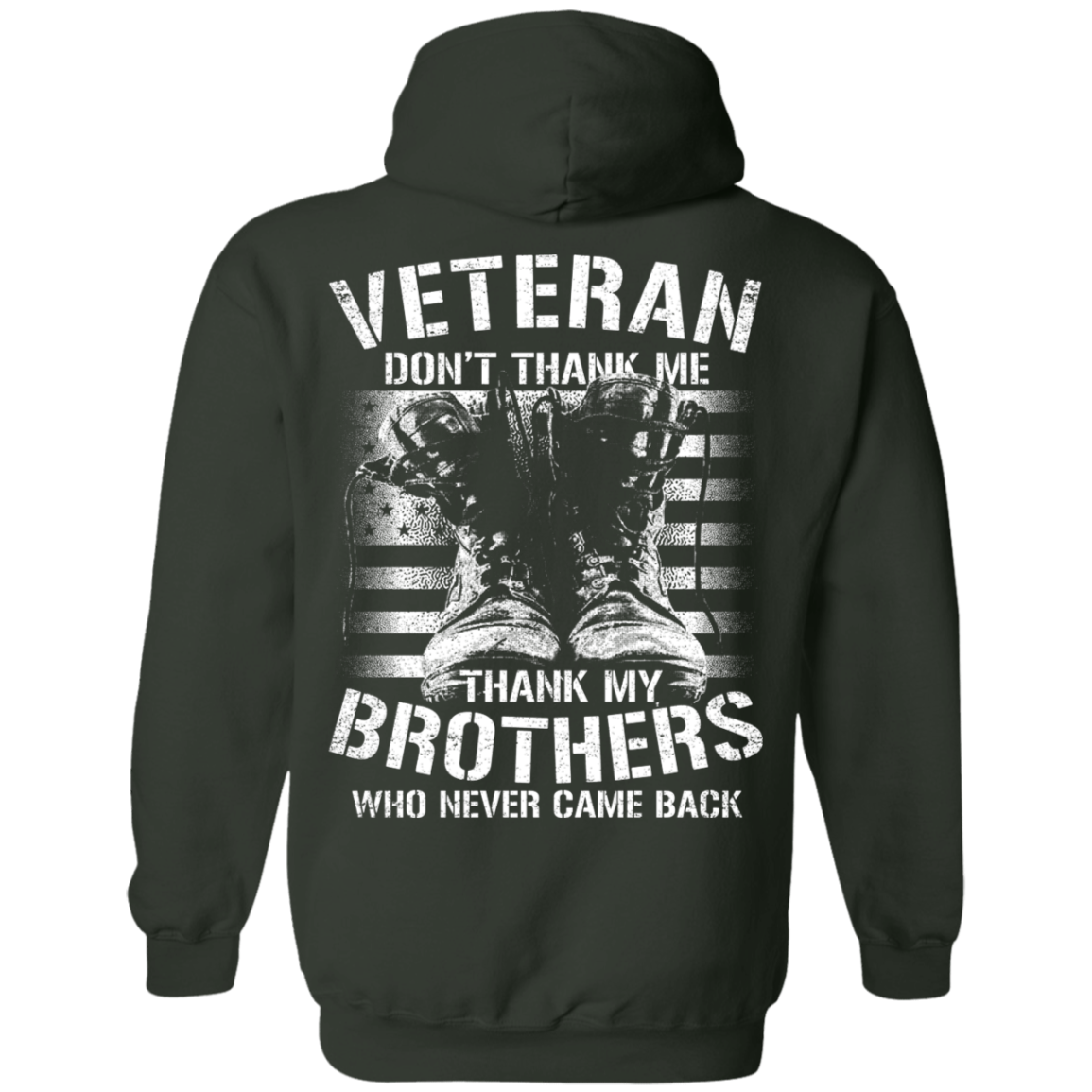 Veteran Design Double Side Printed Pullover Hoodie