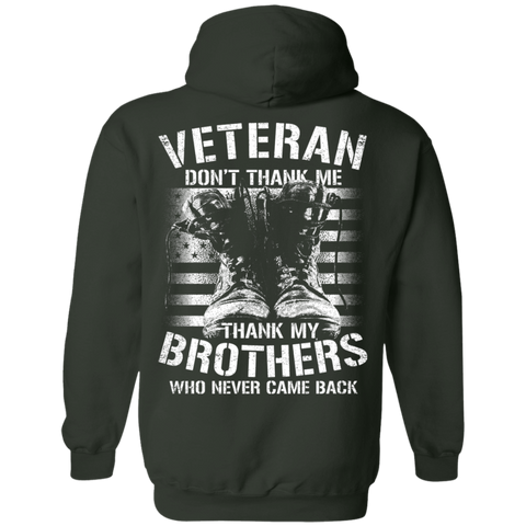 Image of Veteran Design Double Side Printed Pullover Hoodie