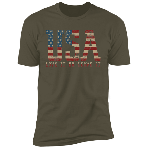 Image of USA - Love It Or Leave It  Premium Short Sleeve T-Shirt