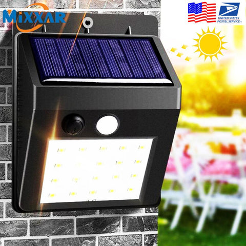 Image of EZK20 Security Solar Lights Wireless Waterproof 20 LED Motion Sensor Outdoor 3 Modes Night Lamp for Yard Garden