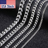 Size 3-9mm Men's Necklace Stainless Steel Cuban Link Chain Gold Black Silver Color Male Jewelry Gifts for Men KNM07