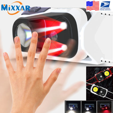 Image of ZK20 Portable Lightweight USB Rechargeable LED Headlamp  Sensing headlamps with Adjustable Head Rope for Running