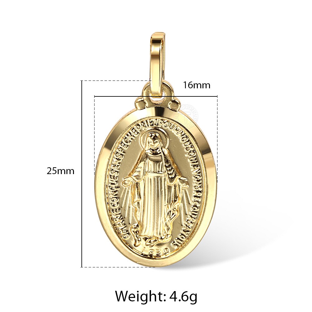 2020 New Gold Color Pendant Necklace for Women Men  Jesus Cross Queen Elizabeth Portrait Charm Fashion Jewelry Accessories GPM01