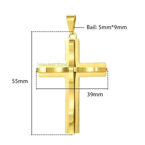 Image of 2020 New Gold Color Pendant Necklace for Women Men  Jesus Cross Queen Elizabeth Portrait Charm Fashion Jewelry Accessories GPM01