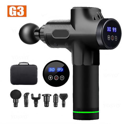Image of EMS Massage Gun Rechargeable Muscle Stimulator Deep Tissue Professional Massager Neck Body Relaxation Slimming Pain Relief