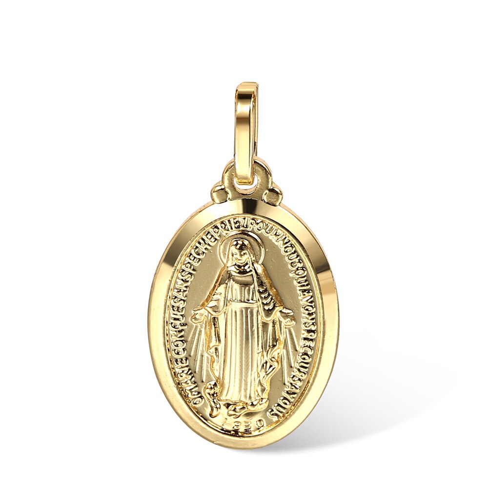2020 New Gold Color Pendant Necklace for Women Men  Jesus Cross Queen Elizabeth Portrait Charm Fashion Jewelry Accessories GPM01