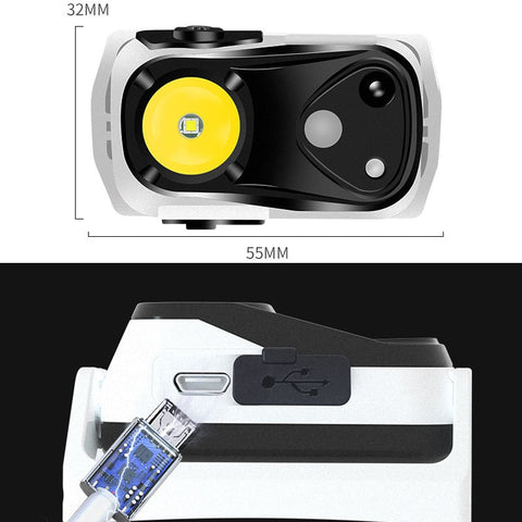 Image of ZK20 Portable Lightweight USB Rechargeable LED Headlamp  Sensing headlamps with Adjustable Head Rope for Running