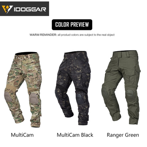 Image of IDOGEAR Tactical G3 Pants Airsoft Combat Trousers Military Army  Tactical  Bdu Camouflage Pants Winter Sports 3205