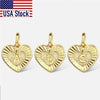 New Heart Initial Letters Pendant A-Z 26 Charm For Women Men Gold Color Love Letter Fashion Jewelry Accessories GP419C
