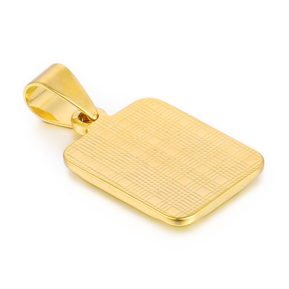 Initial letter Pendant a b c Charm Gold Necklace for Women Men Cuban Link Chain Dropshipping GPM05C