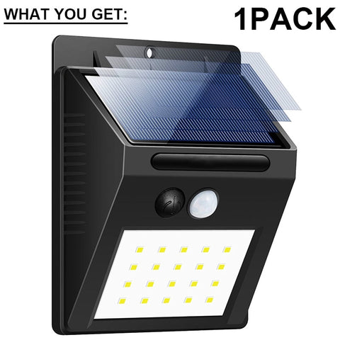 Image of EZK20 Security Solar Lights Wireless Waterproof 20 LED Motion Sensor Outdoor 3 Modes Night Lamp for Yard Garden