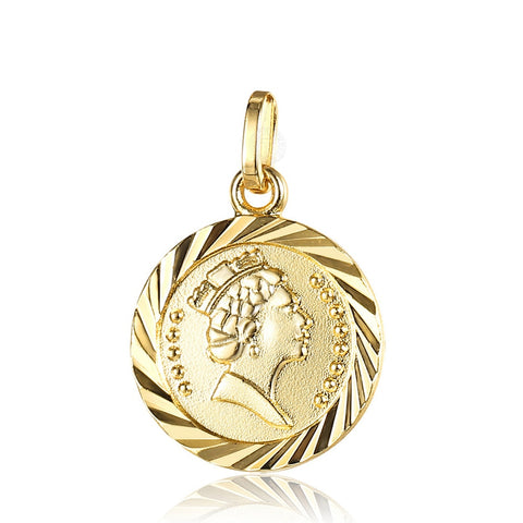 Image of 2020 New Gold Color Pendant Necklace for Women Men  Jesus Cross Queen Elizabeth Portrait Charm Fashion Jewelry Accessories GPM01