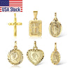 2020 New Gold Color Pendant Necklace for Women Men  Jesus Cross Queen Elizabeth Portrait Charm Fashion Jewelry Accessories GPM01