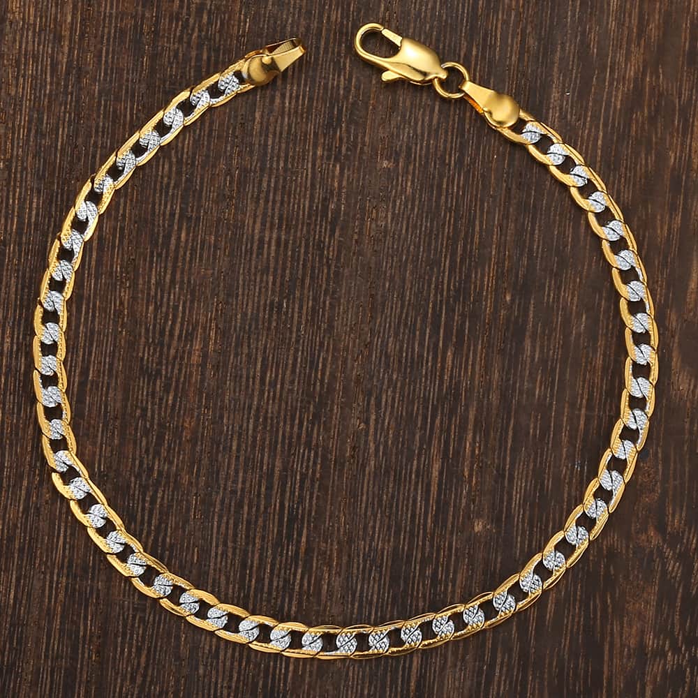 Men's Bracelet 4mm 6mm Cuban Link Chain Yellow Gold Mix Silver Color Bracelet for Women Men fashion 2020 Jewelry Gift GB94A