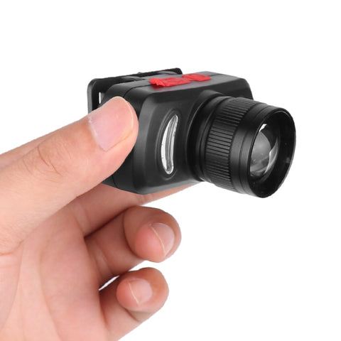 Image of EZK20 LED Headlamp Red and Blue Built-in Battery USB Rechargeable Telescopic Zoom with Bicycle Clip for Biking
