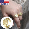 Unique Design 26 Letter Signet Ring for Women Chunky Gold Color Initial Open Finger Rings Female Jewelry Gift Dropshipping GR67A