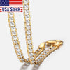 Trendsmax Gold Chain Necklace Men Women Cuban Link Chain Male Necklace Fashion Men's Jewelry Wholesale Gifts 4mm GN64