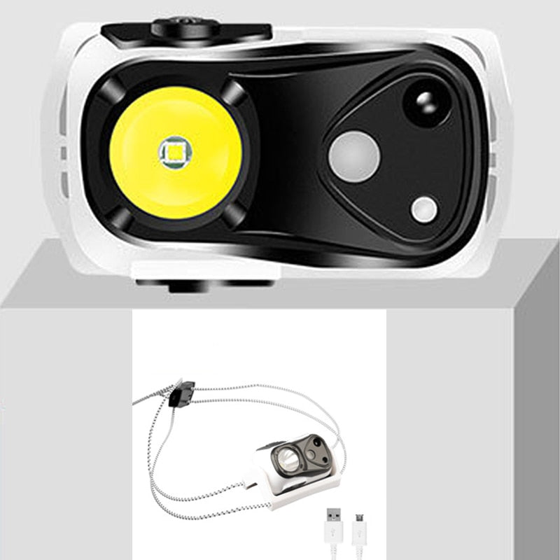 ZK20 Portable Lightweight USB Rechargeable LED Headlamp  Sensing headlamps with Adjustable Head Rope for Running