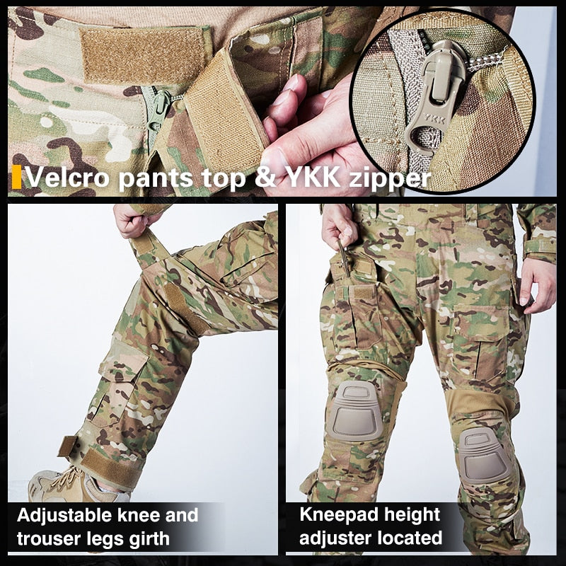 IDOGEAR Tactical G3 Pants Airsoft Combat Trousers Military Army  Tactical  Bdu Camouflage Pants Winter Sports 3205