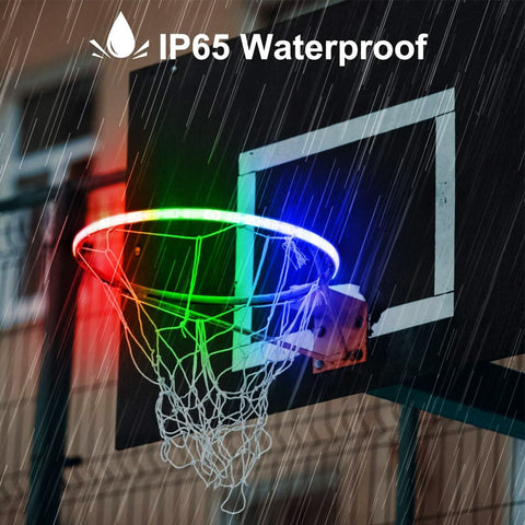 Image of EZK20 LED Basketball Hoop Solar Lights LED Strip Lamp Perfect for Night Outdoors Training