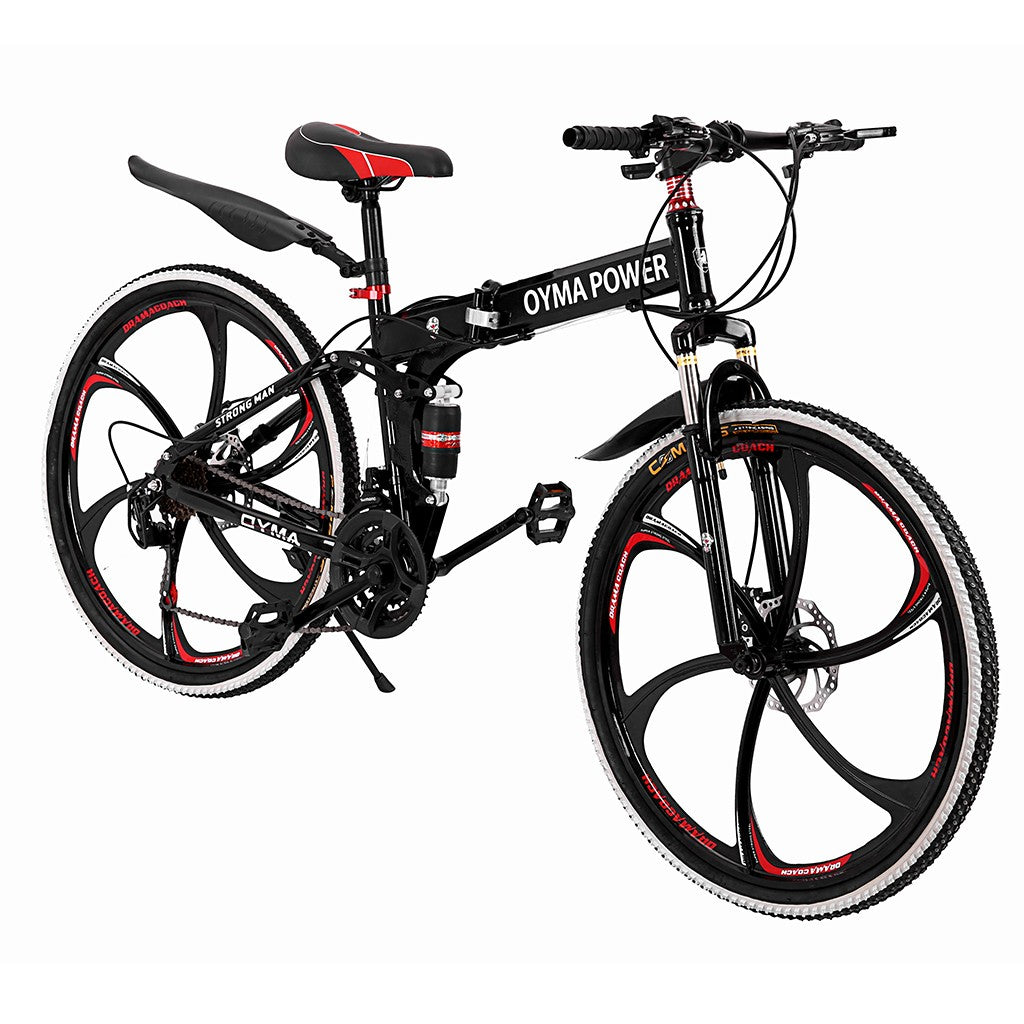 Outroad Mountain Bike  21 Speed 26 in Folding Bike Double Disc Brake  Bicycles