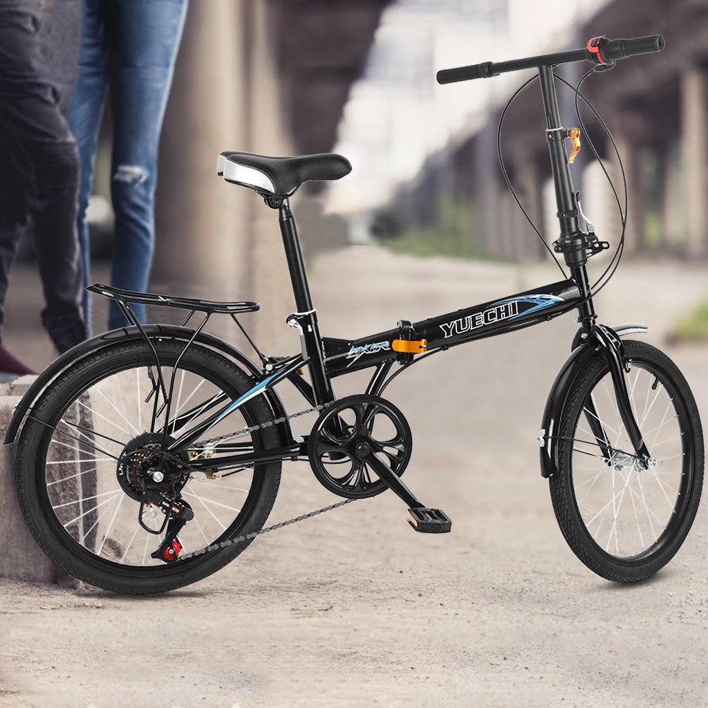Leisure 20in 7 Speed City Folding Mini Compact Bike Bicycle Urban Commuters