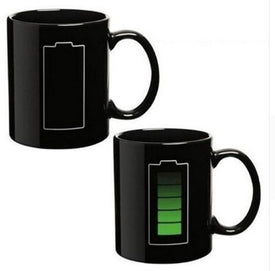 Battery display thermal temperature cup temperature sensitive color cup ceramic coffee mug - Alexecom.com