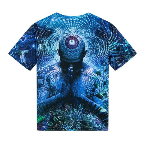 Image of Blue prayer 3D short short sleeves T shirt men's t shirt - Alexecom.com