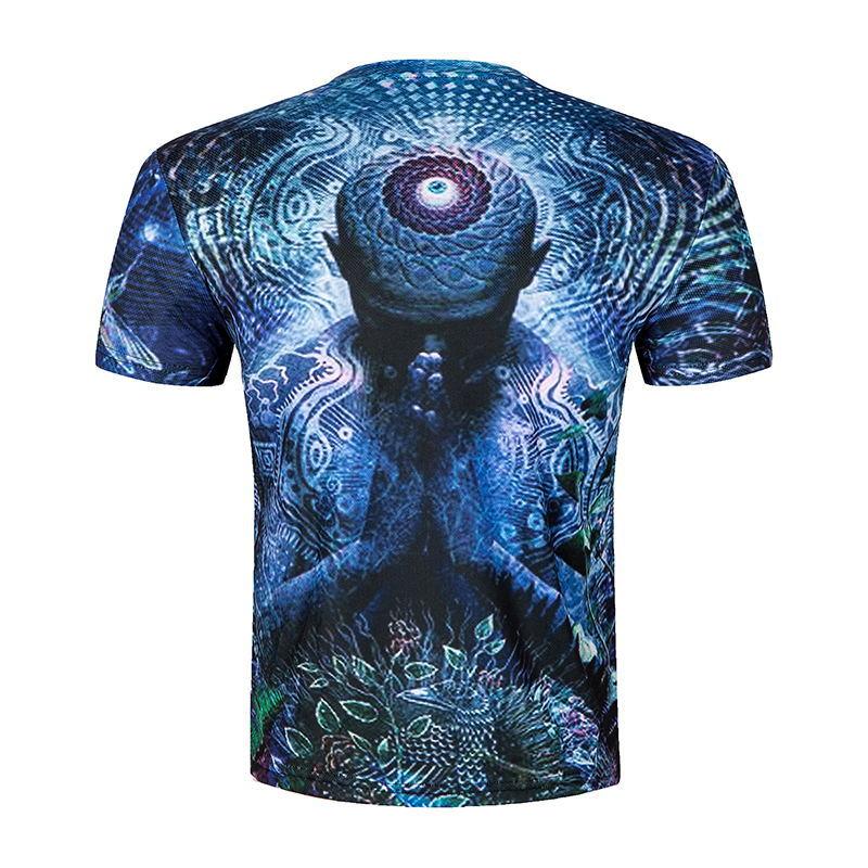 Blue prayer 3D short short sleeves T shirt men's t shirt - Alexecom.com