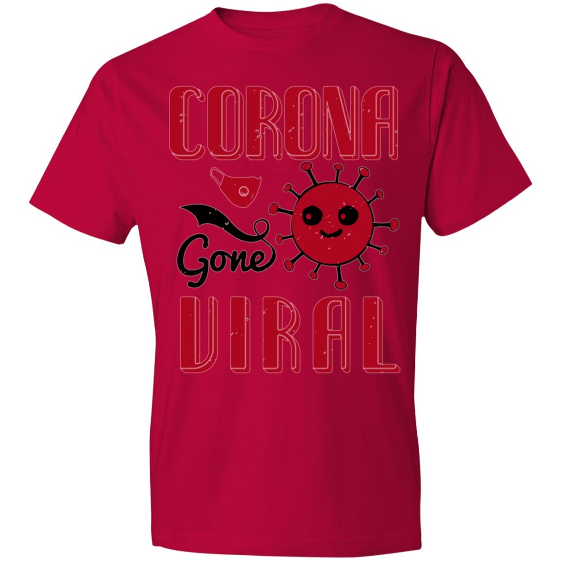 Corona gone Viral Lightweight T-Shirt 4.5 oz - Alexecom.com