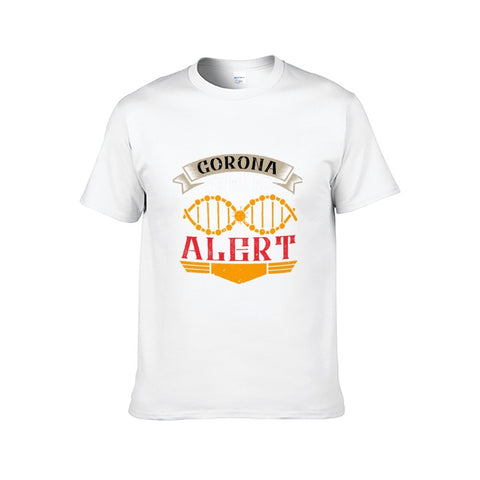Image of Corona Virus Be Alert T-Shirt for Men, Adult Cotton Short Sleeve Tee - Alexecom.com