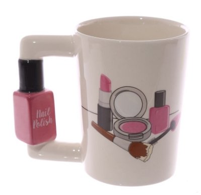 Cute Makeup Tools Mug Creative Boots High Heels Hair Dryer Scepter Handle Ceramic Mug - Alexecom.com