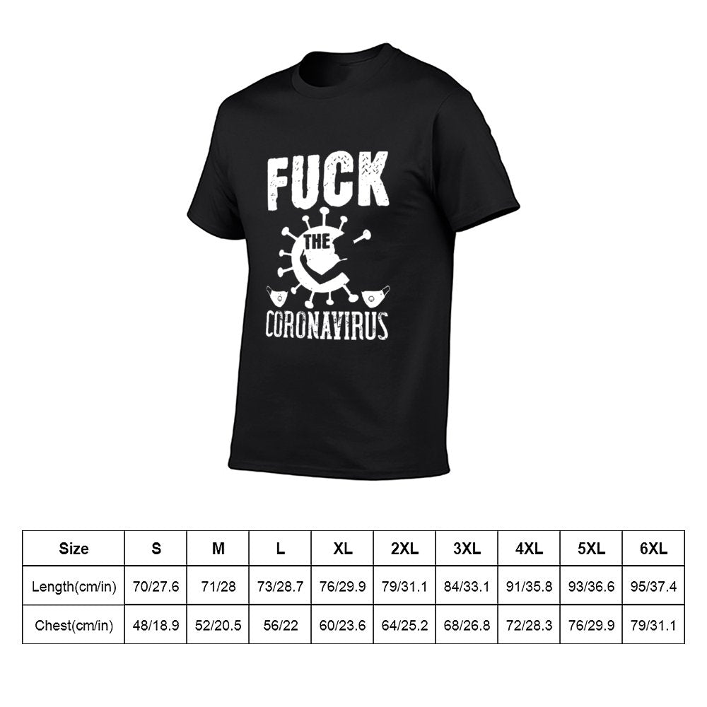 Double Side Printed F Corona T-Shirt for Men, Adult Cotton Short Sleeve Tee - Alexecom.com