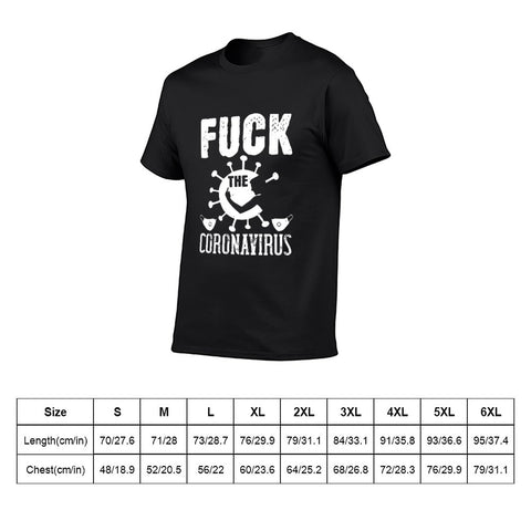 Image of Double Side Printed F Corona T-Shirt for Men, Adult Cotton Short Sleeve Tee - Alexecom.com