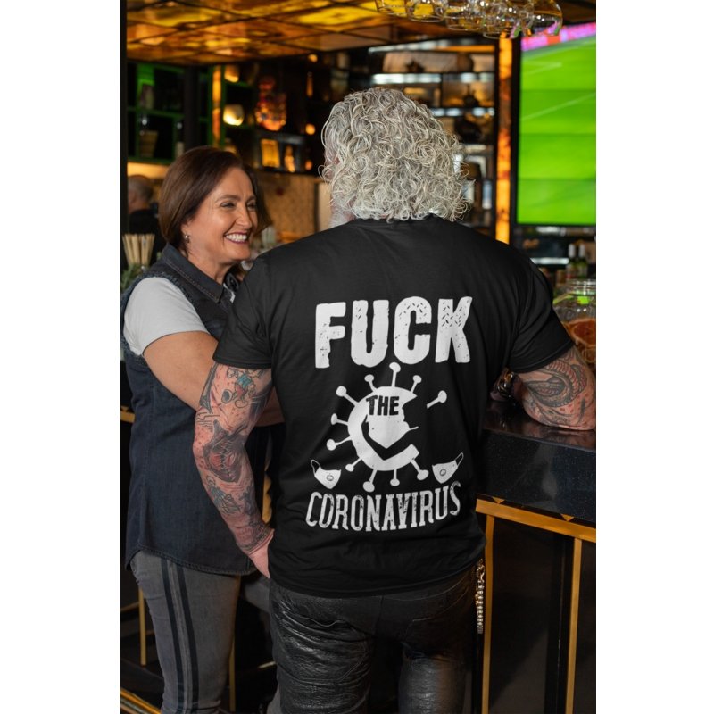 Double Side Printed F Corona T-Shirt for Men, Adult Cotton Short Sleeve Tee - Alexecom.com