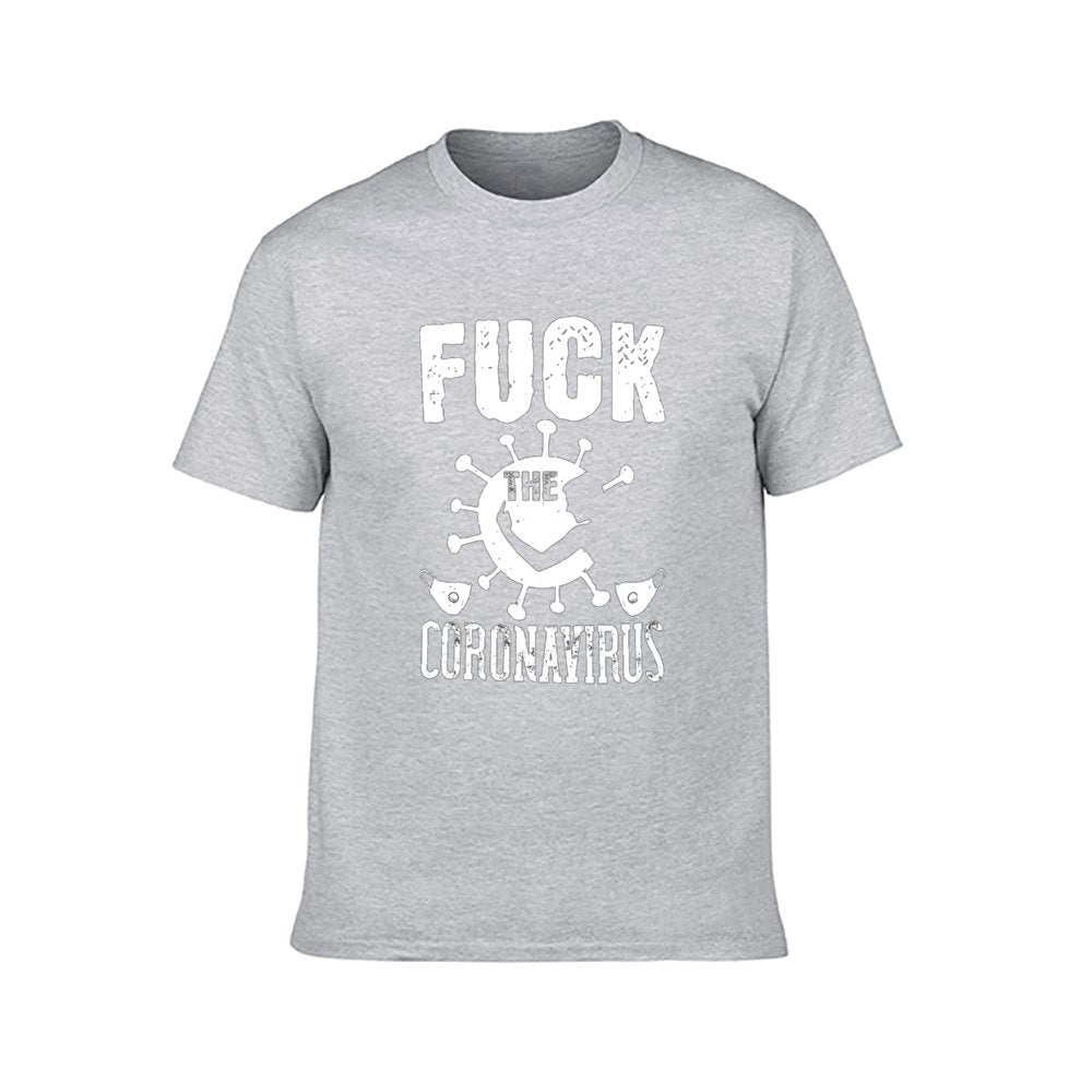 Double Side Printed F Corona T-Shirt for Men, Adult Cotton Short Sleeve Tee - Alexecom.com