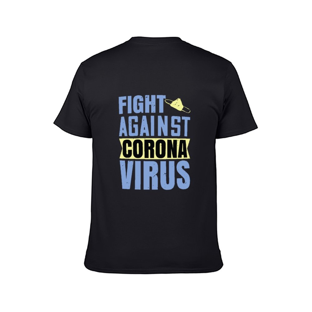 Double Side Printed Fight Against Corona Virus Unisex T-Shirt Adult Cotton Short Sleeve Tee - Alexecom.com