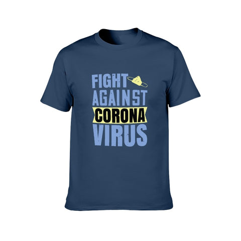 Image of Double Side Printed Fight Against Corona Virus Unisex T-Shirt Adult Cotton Short Sleeve Tee - Alexecom.com
