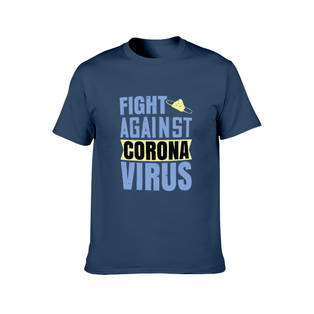 Double Side Printed Fight Against Corona Virus Unisex T-Shirt Adult Cotton Short Sleeve Tee - Alexecom.com