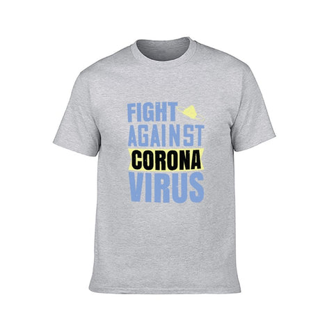 Image of Double Side Printed Fight Against Corona Virus Unisex T-Shirt Adult Cotton Short Sleeve Tee - Alexecom.com