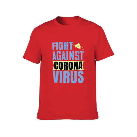 Image of Double Side Printed Fight Against Corona Virus Unisex T-Shirt Adult Cotton Short Sleeve Tee - Alexecom.com