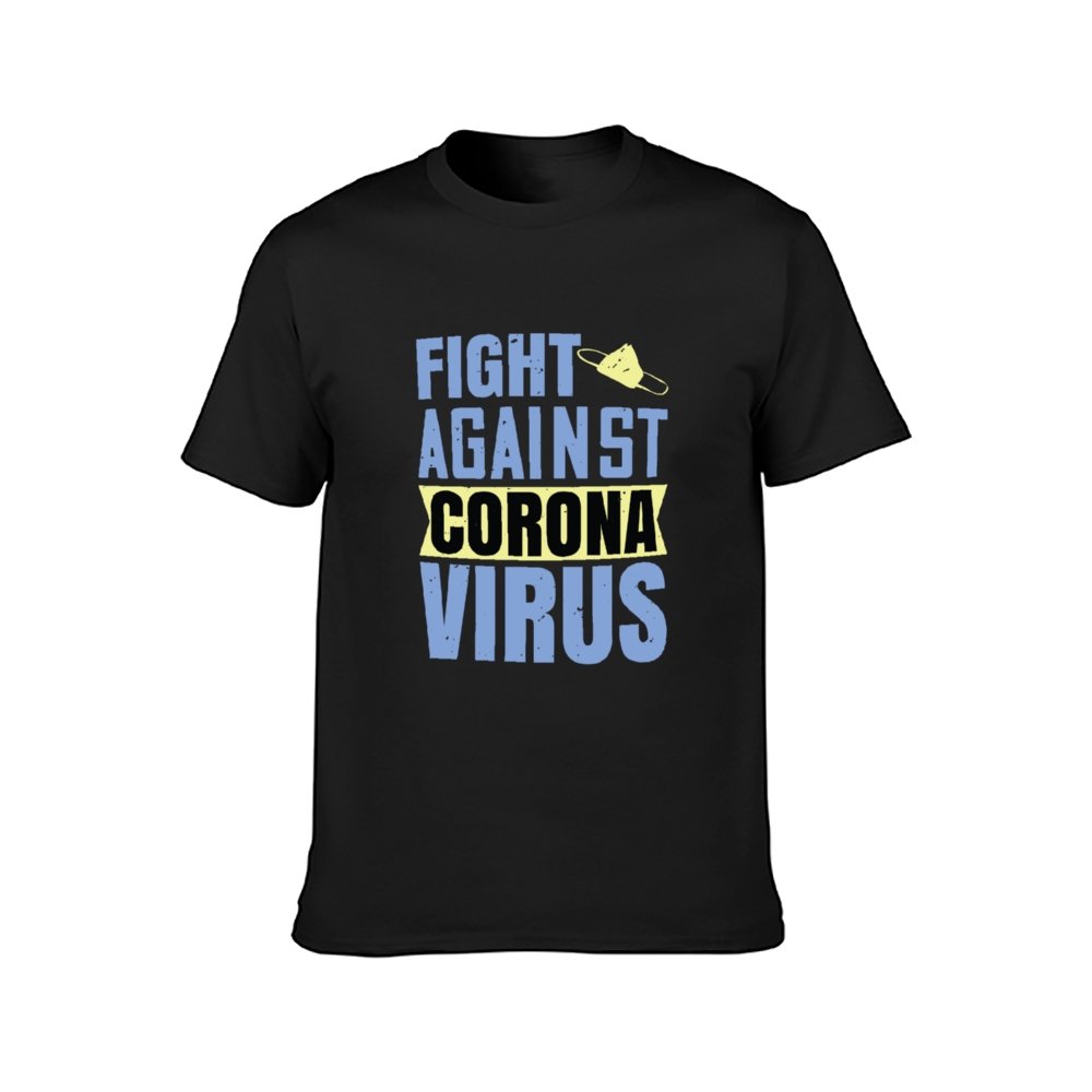 Double Side Printed Fight Against Corona Virus Unisex T-Shirt Adult Cotton Short Sleeve Tee - Alexecom.com